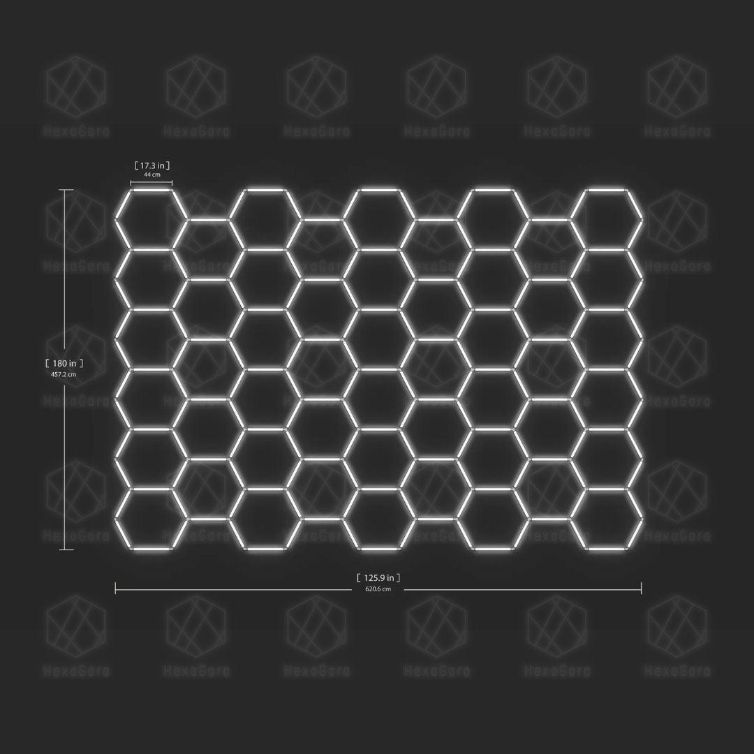 Hexagonal Lights Grid - 50 Hex - HexaGara