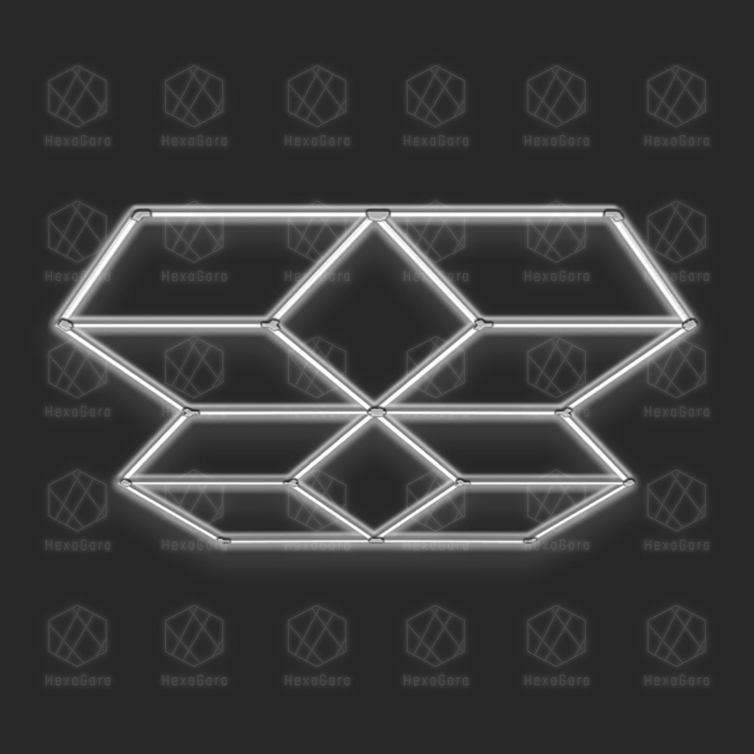 Geometric Lights Grid - 10 Diamonds (7' x 6'/ 2.2M x 1.9M)