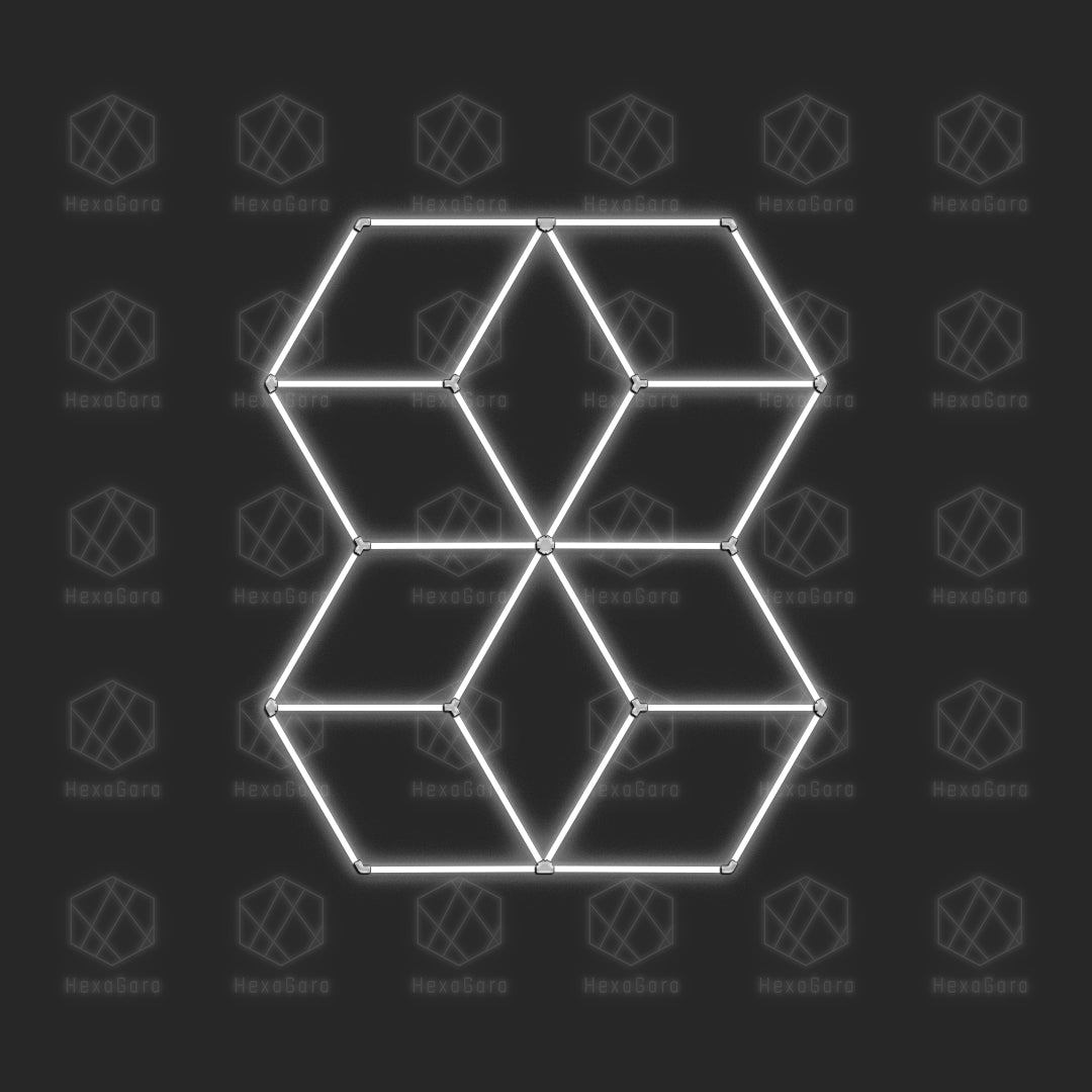 Geometric Lights Grid - 10 Diamonds (7' x 6'/ 2.2M x 1.9M)