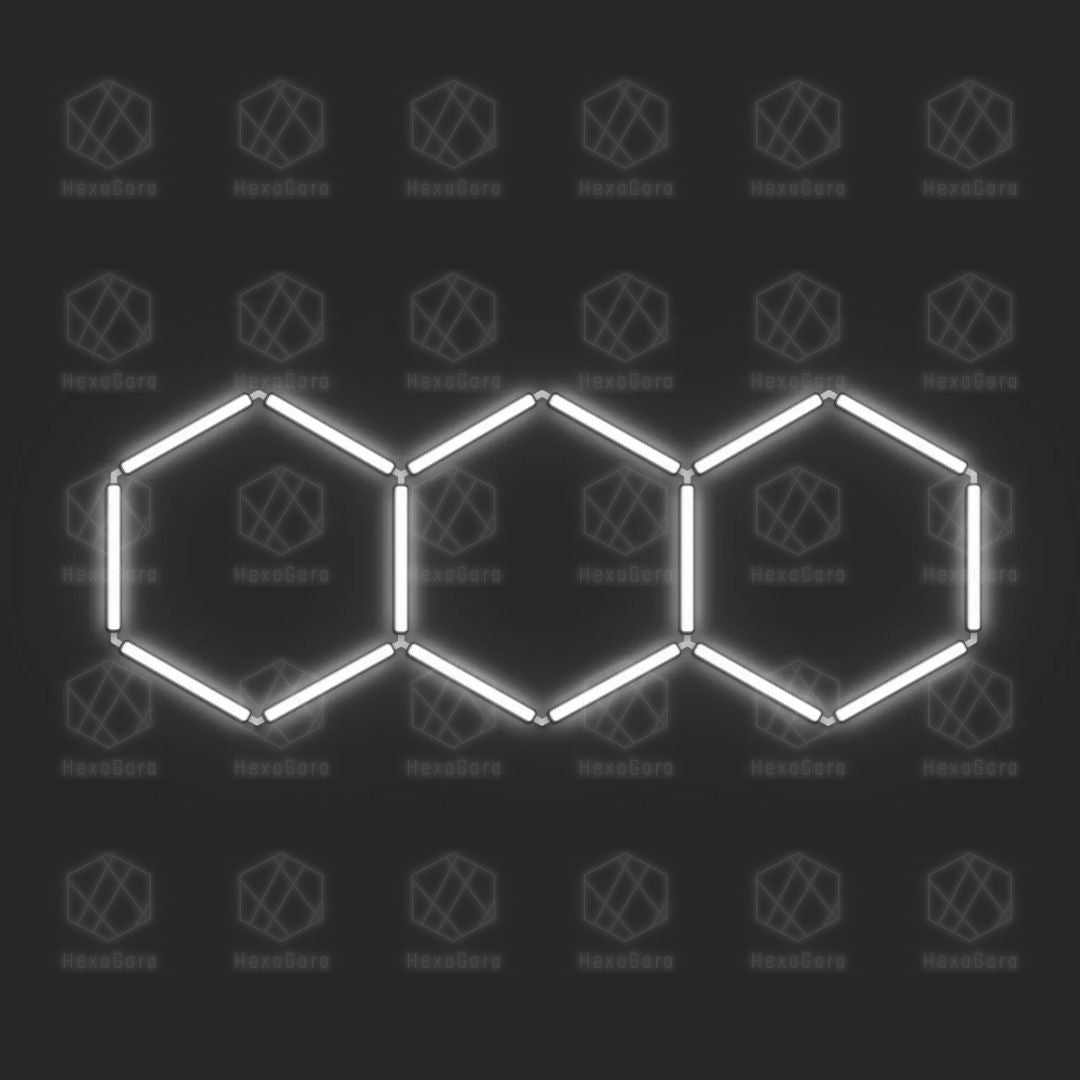 Hexagonal Lights Grid - 3 Hexagons