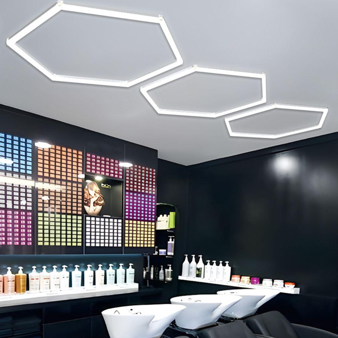 11 Grid Hexagon Lighting LED - Online Store - Prestige Garage Flooring