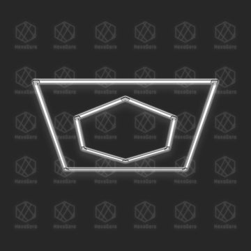 Hexagon Light Grid - 1 Hexagon with Border (6' x 4')