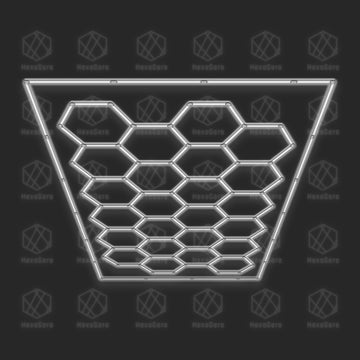Hexagon Lights Grid - 24 Hexagon with Border (24' x 14'/ 7.3M x 4.2M)