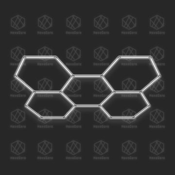 Grille lumineuse hexagonale - 5 hexagones
