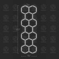 Hexagonal Lights Grid - 11 Hex - Long - HexaGara