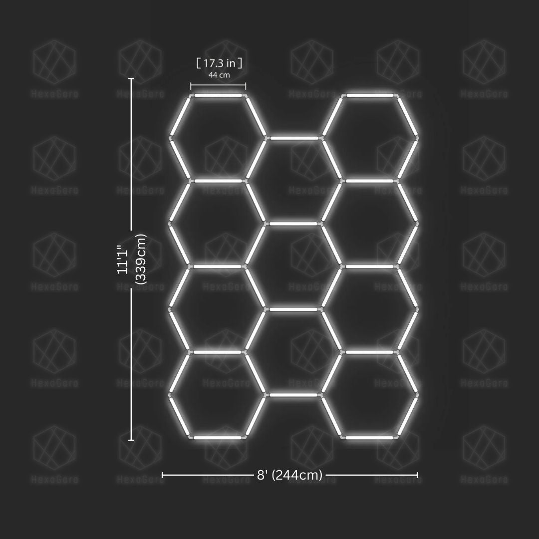 Hexagonal Lights Grid - 11 Hex (3.4M * 2.4M) - HexaGara