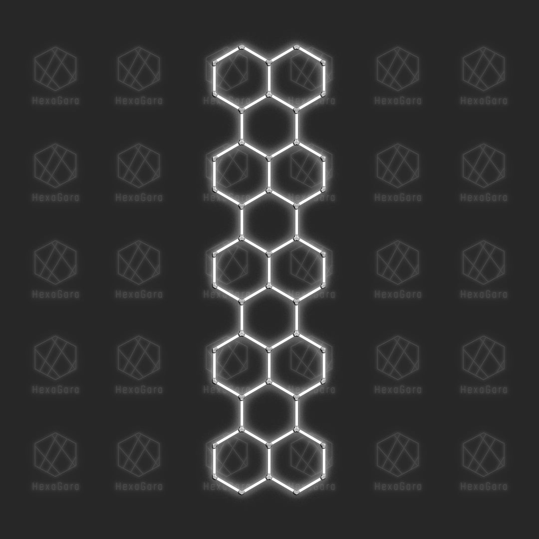 Hexagon Lights Grid - 14 Hexagons (5'3" x 21'8"/ 1.6M x 6.6M)