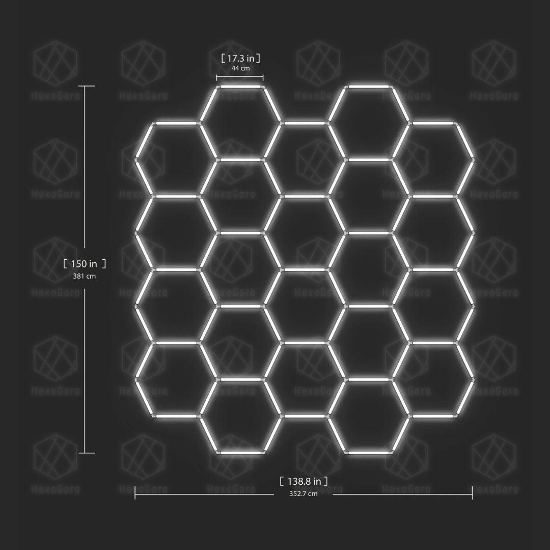 Hexagonal Lights Grid - 22 Hex - HexaGara