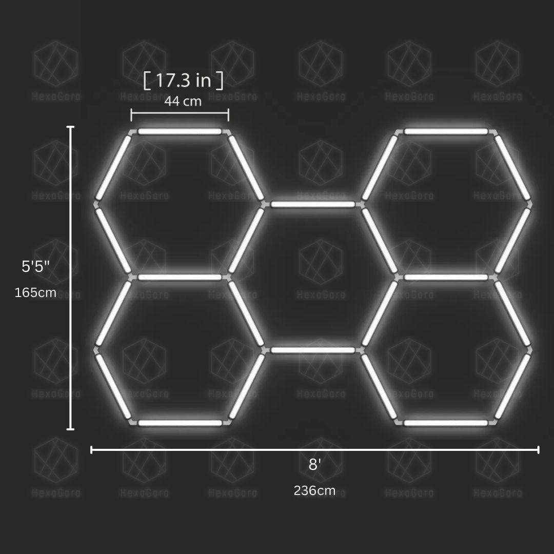 Dimmable Hexagonal Lights Grid - 5 Hex - HexaGara