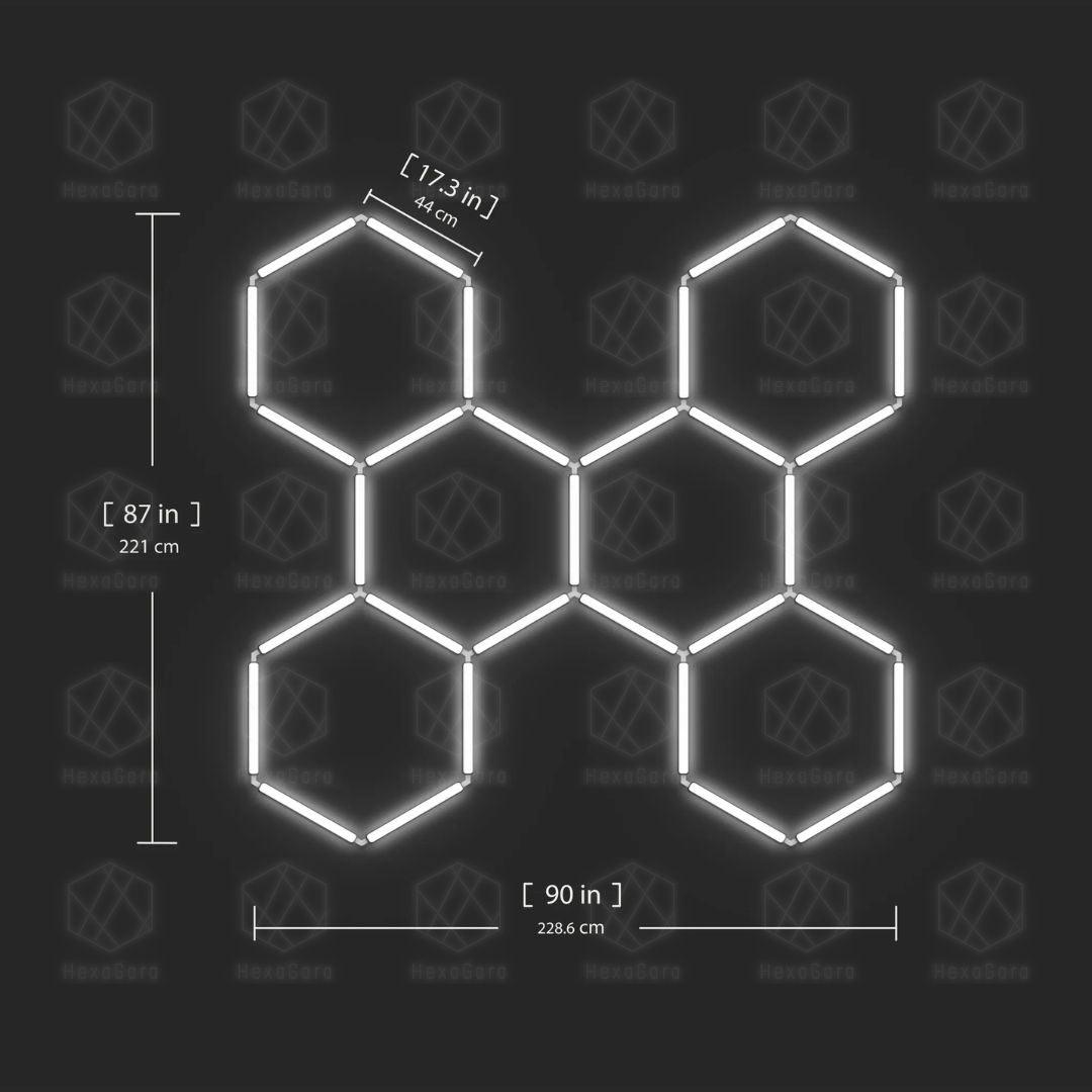 Hexagonal Lights Grid - 6 Hex (Butterfly) - HexaGara