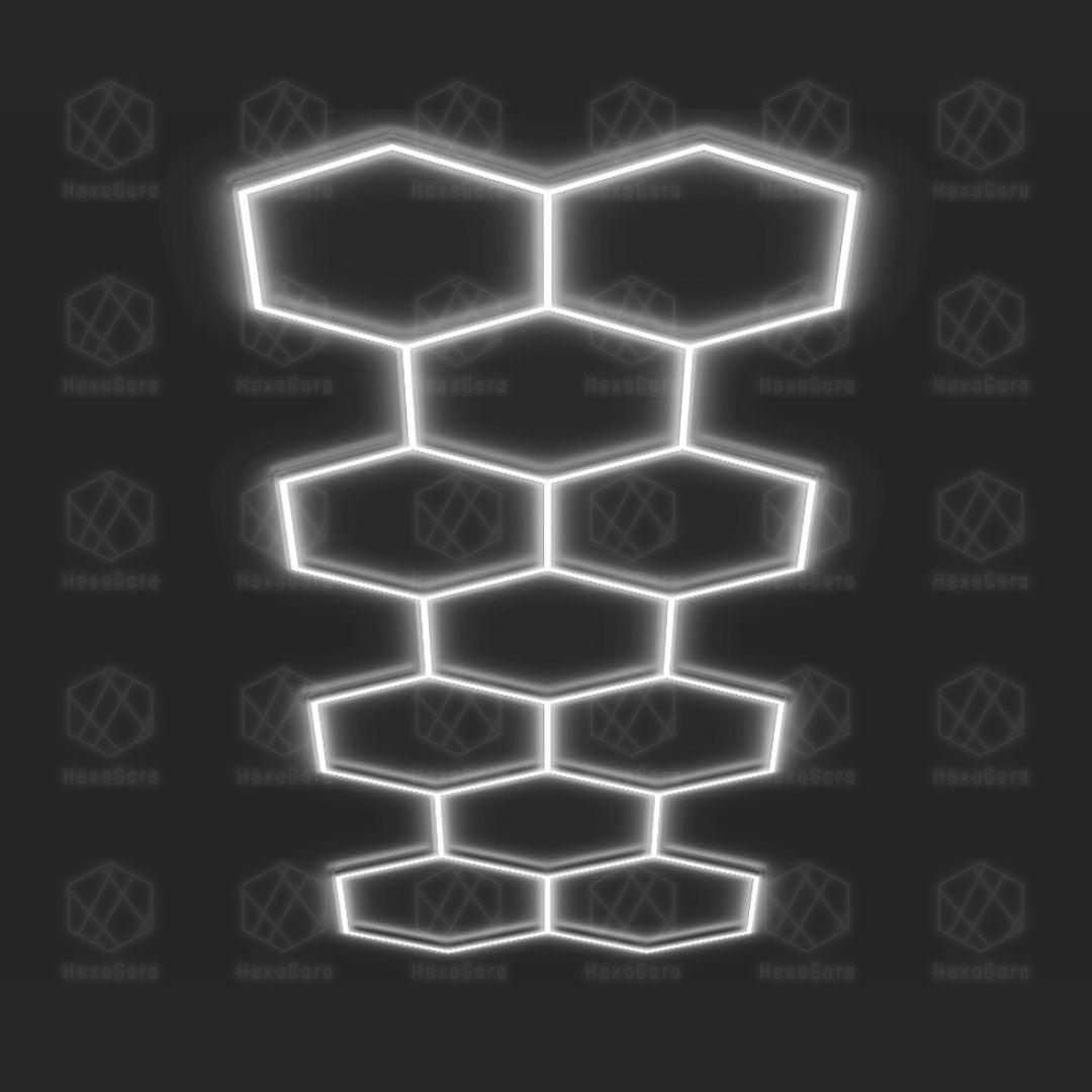 Hexagonal Lights Grid - 11 Hex - Long - HexaGara
