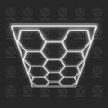 Hexagonal Lights Grid - 11 Hex With Border - HexaGara