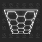 Grille lumineuse hexagonale - 11 hexagones avec bordure