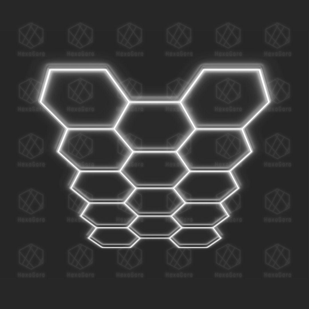 Hexagonal Lights Grid - 14 Hex - HexaGara