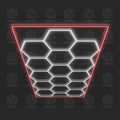 Hexagonal Lights Grid - 15 Hex With Color Border - HexaGara