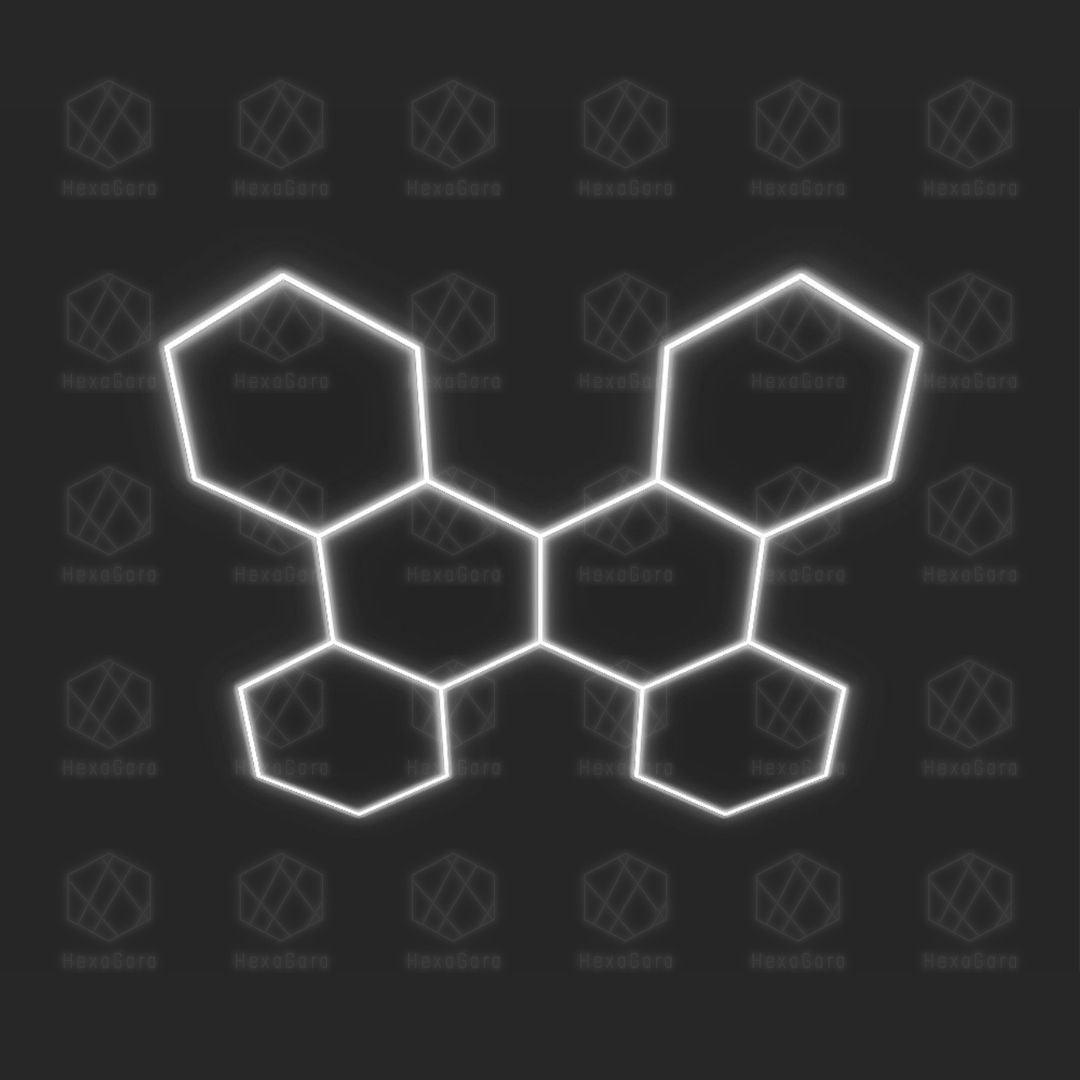 Hexagonal Lights Grid - 6 Hex (Butterfly) - HexaGara