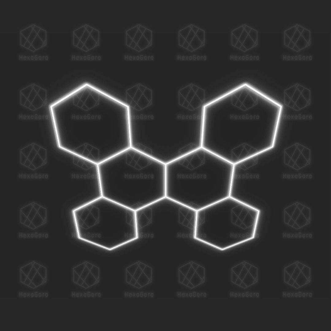 Hexagonal Lights Grid - 6 Hex (Butterfly) - HexaGara