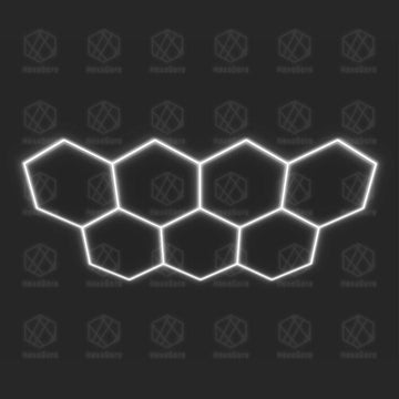 Hexagonal Lights Grid - 7 Hex - Long - HexaGara
