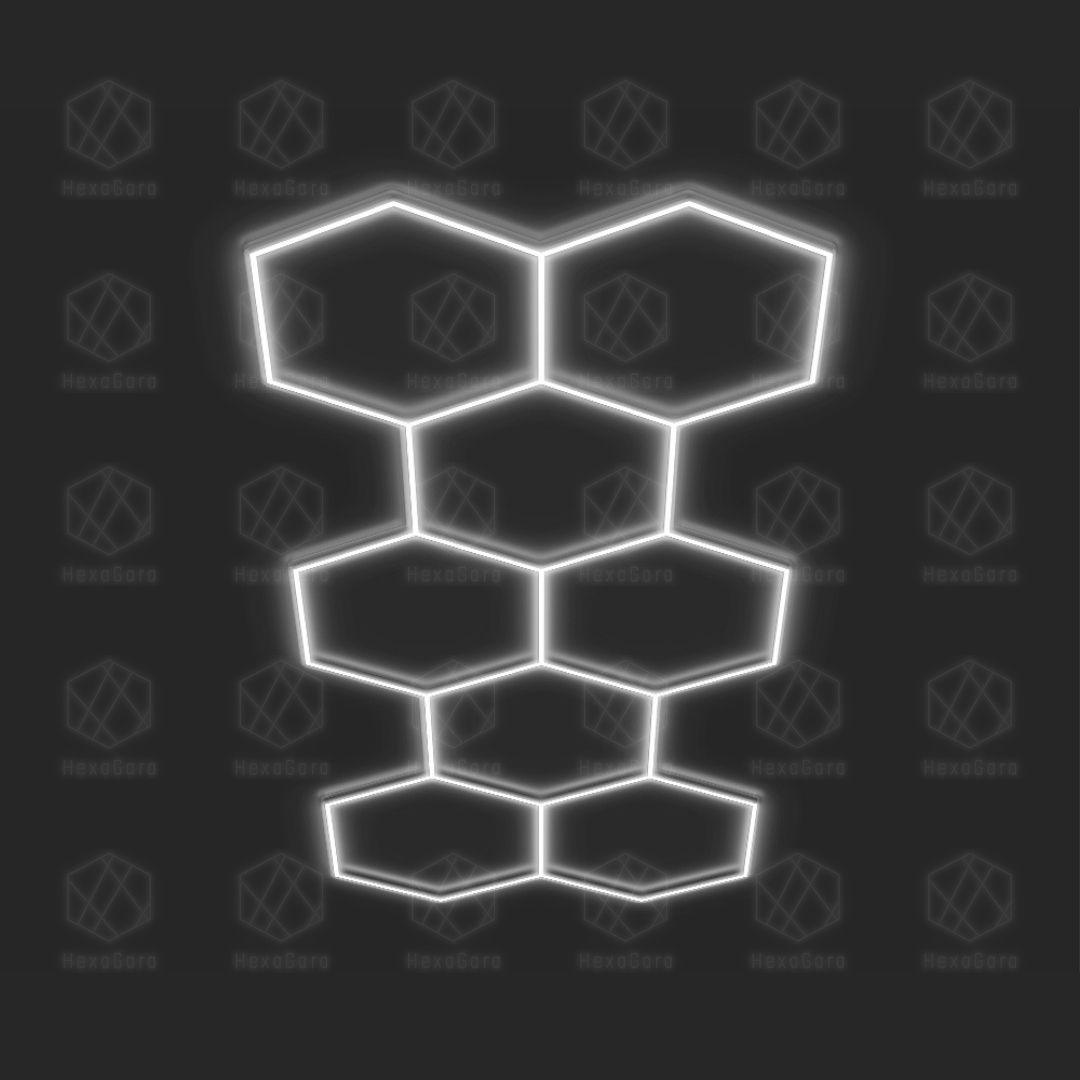 Hexagonal Lights Grid - 8 Hex - HexaGara