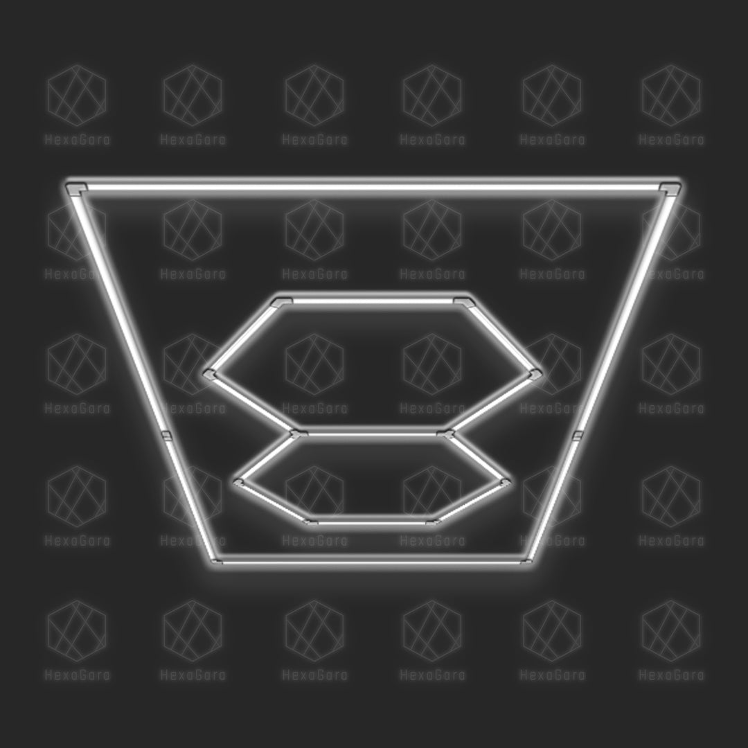 Hexagon Lights Grid - 2 Hexagon with Border (8' x 4'/ 1.2M x 2.4M)