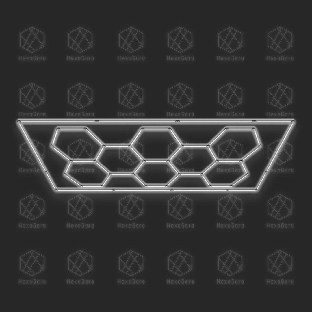 Hexagon Lights Grid - 8 Hexagons with Border (14' x 6'/ 4.2M * 1.8M)