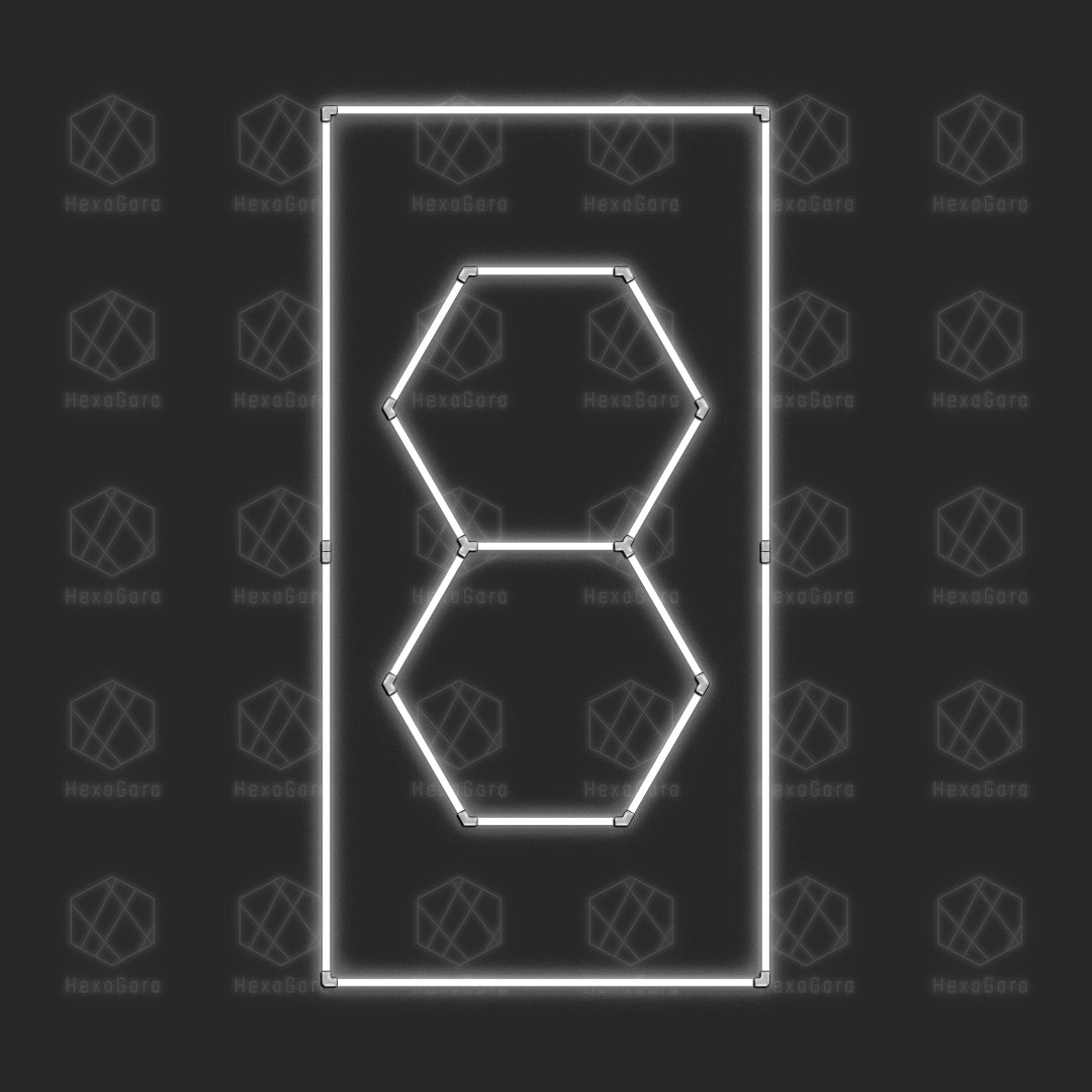 Hexagon Lights Grid - 2 Hexagon with Border (8' x 4'/ 1.2M x 2.4M)