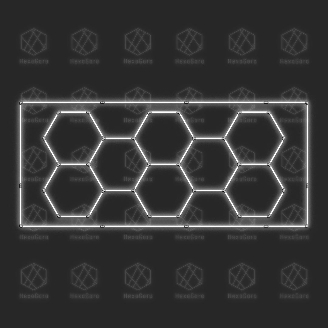 Hexagon Lights Grid - 8 Hexagons with Border (14' x 6'/ 4.2M * 1.8M)