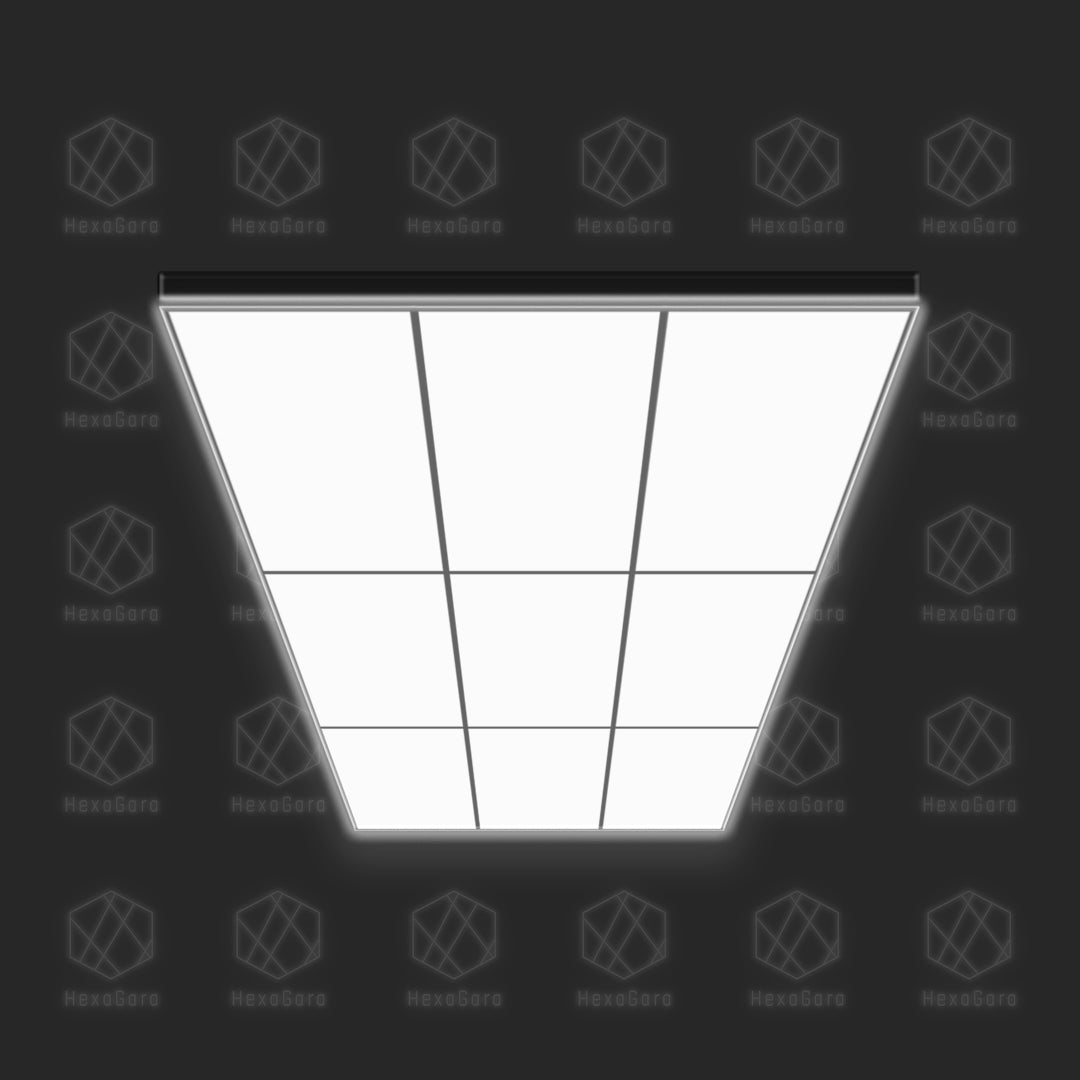 LED Ceiling Panel Light Box 3 x 3 (3.7M x 1.4M) - HexaGara