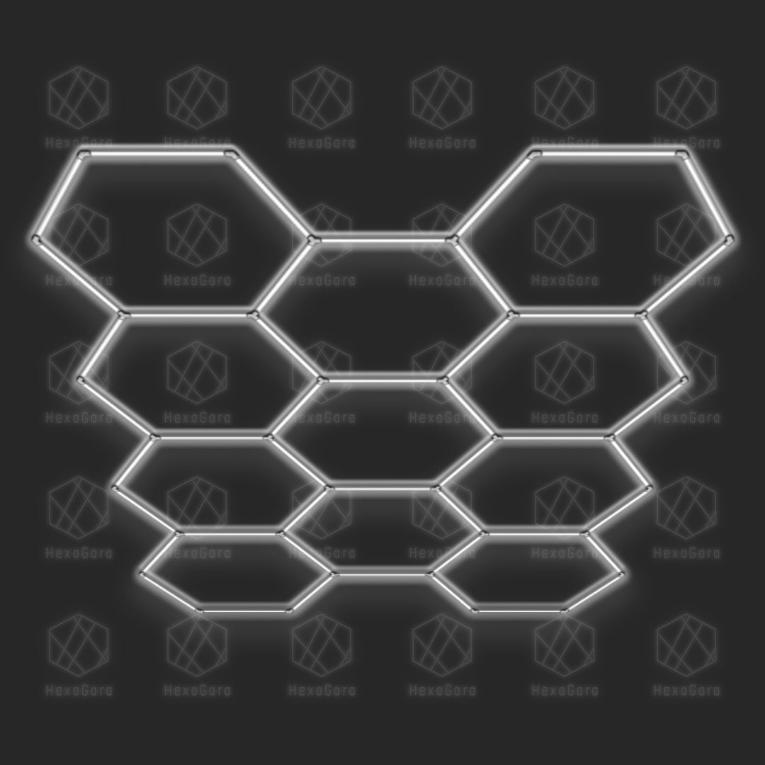 Large Hexagonal Lights (11 Hex) - 9.8'x13.6' (57cm Light Tubes)