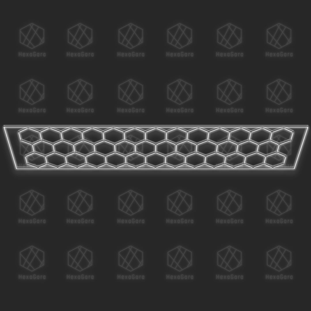 Hexagon Lights - 38 Large Hexagons with Border(44' x 9'9"/ 13.5M x 3M) - HexaGara