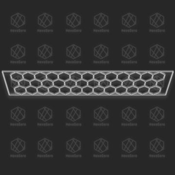 Hexagon Lights - 38 Large Hexagons with Border(44' x 9'9"/ 13.5M x 3M) - HexaGara