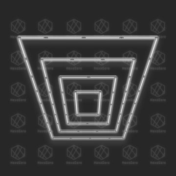 Grille lumineuse rectangulaire de grande taille - Triple