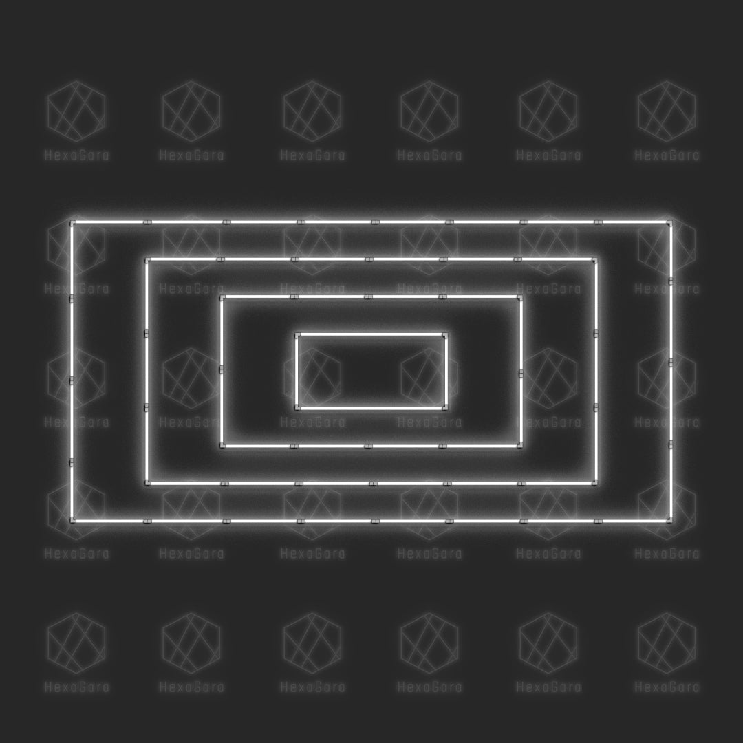 Grille lumineuse rectangulaire de grande taille - Triple