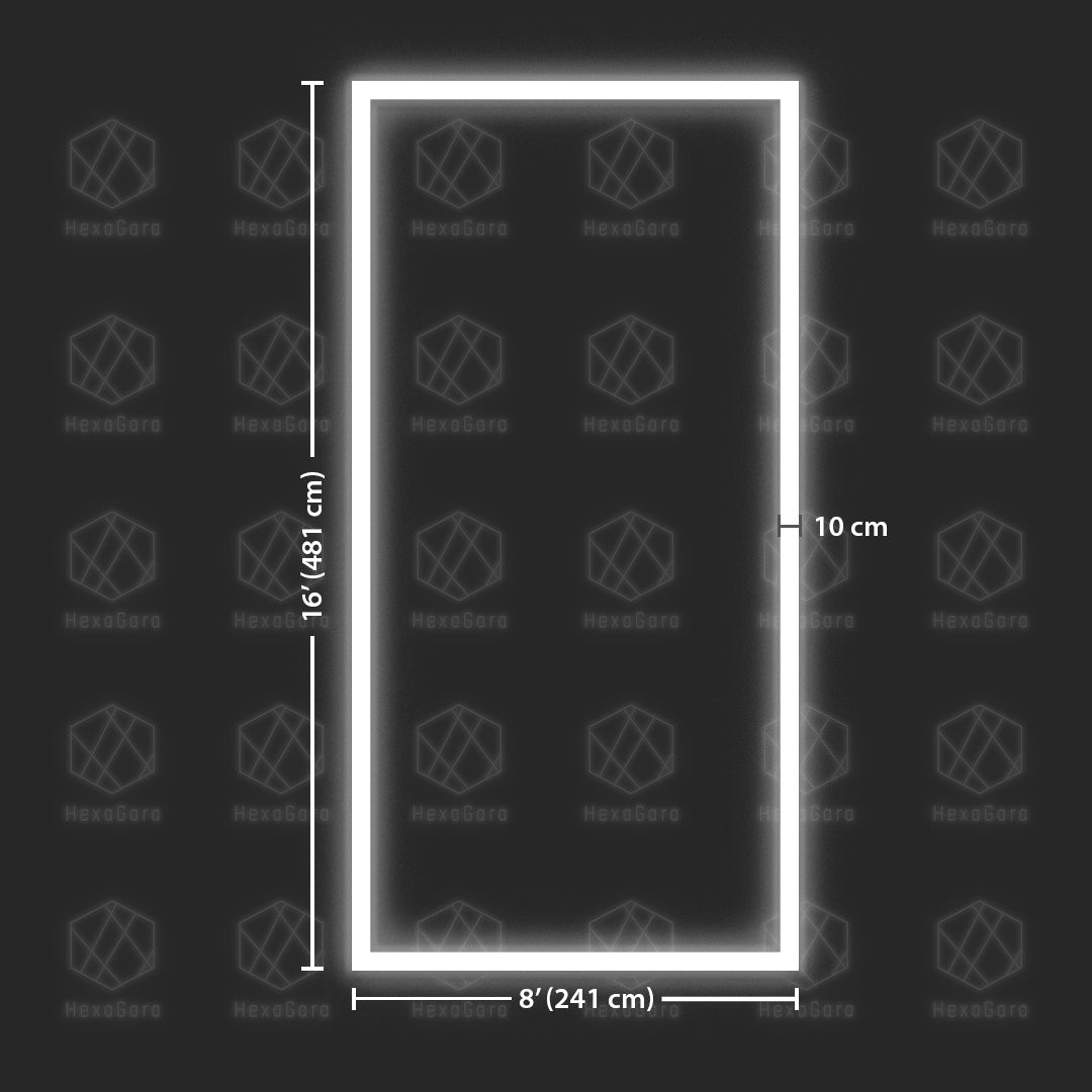 Large Rectangular Lights Grid - Single (2.4M * 4.8M, 10cm-thick Light Tubes)