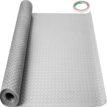 Tapis de garage robuste en tôle diamantée à enroulement