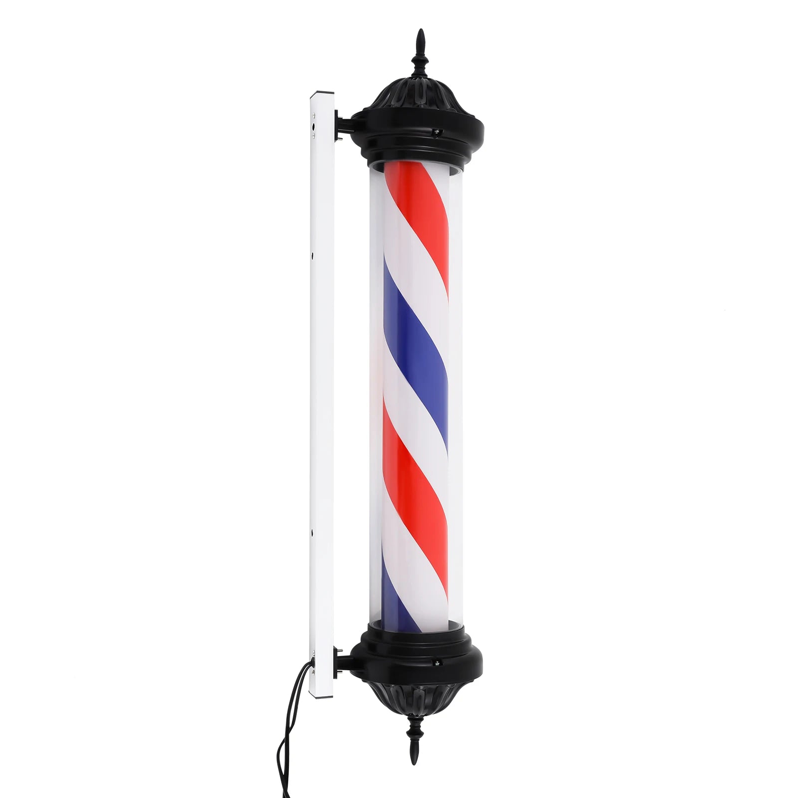 Barber Pole Lights (Black Caps, 102cm x 25cm)