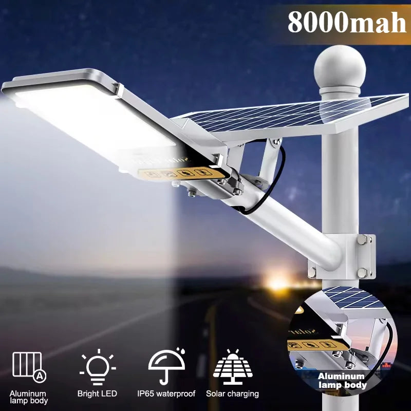 300W Solar Flood Light with Remote - Aluminum, IP65 - HexaGara