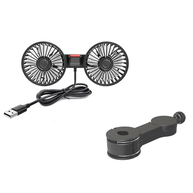 USB Dual-Head Car Cooling Fan