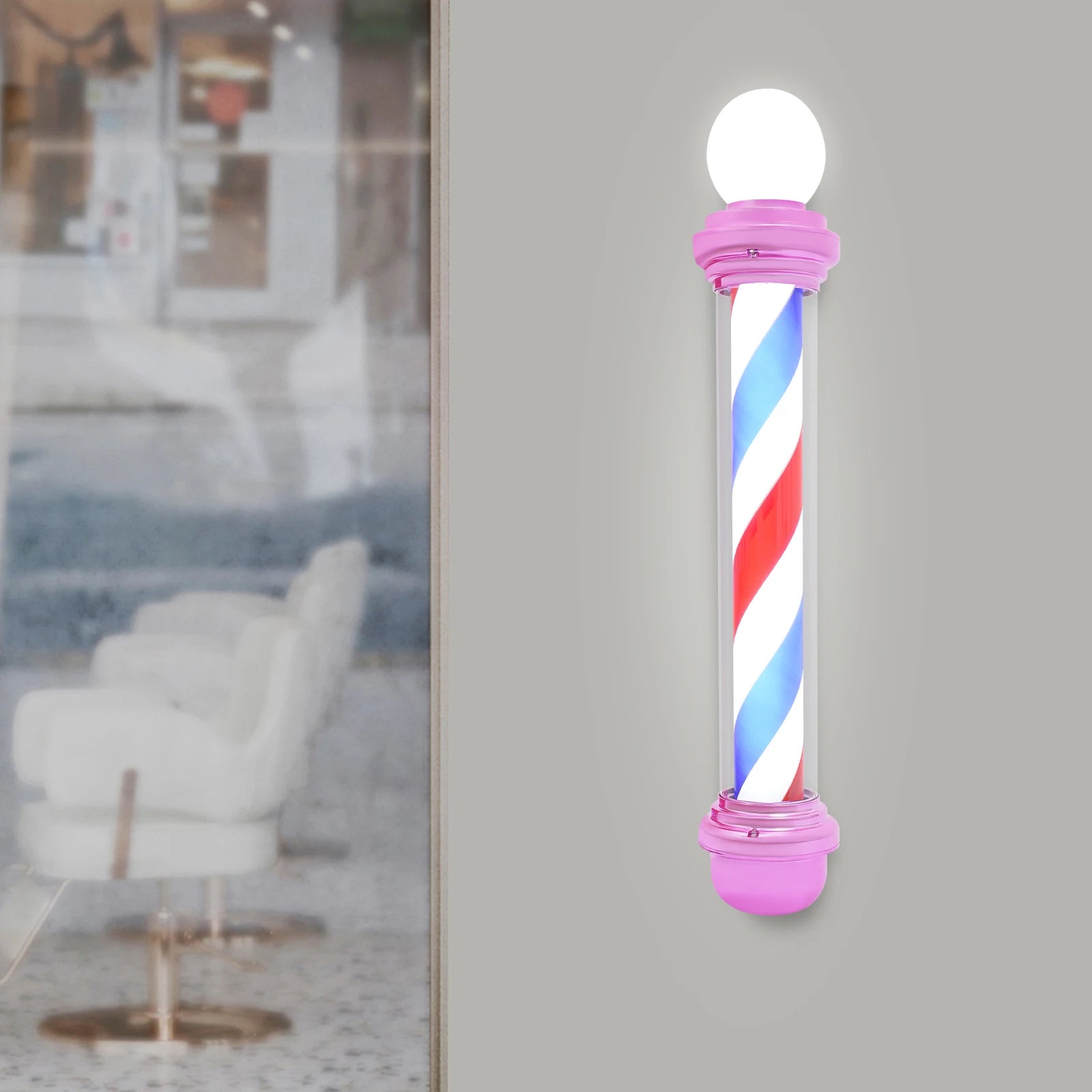 Barber Pole Decorative Lights (Pink, 100cm x 25cm)