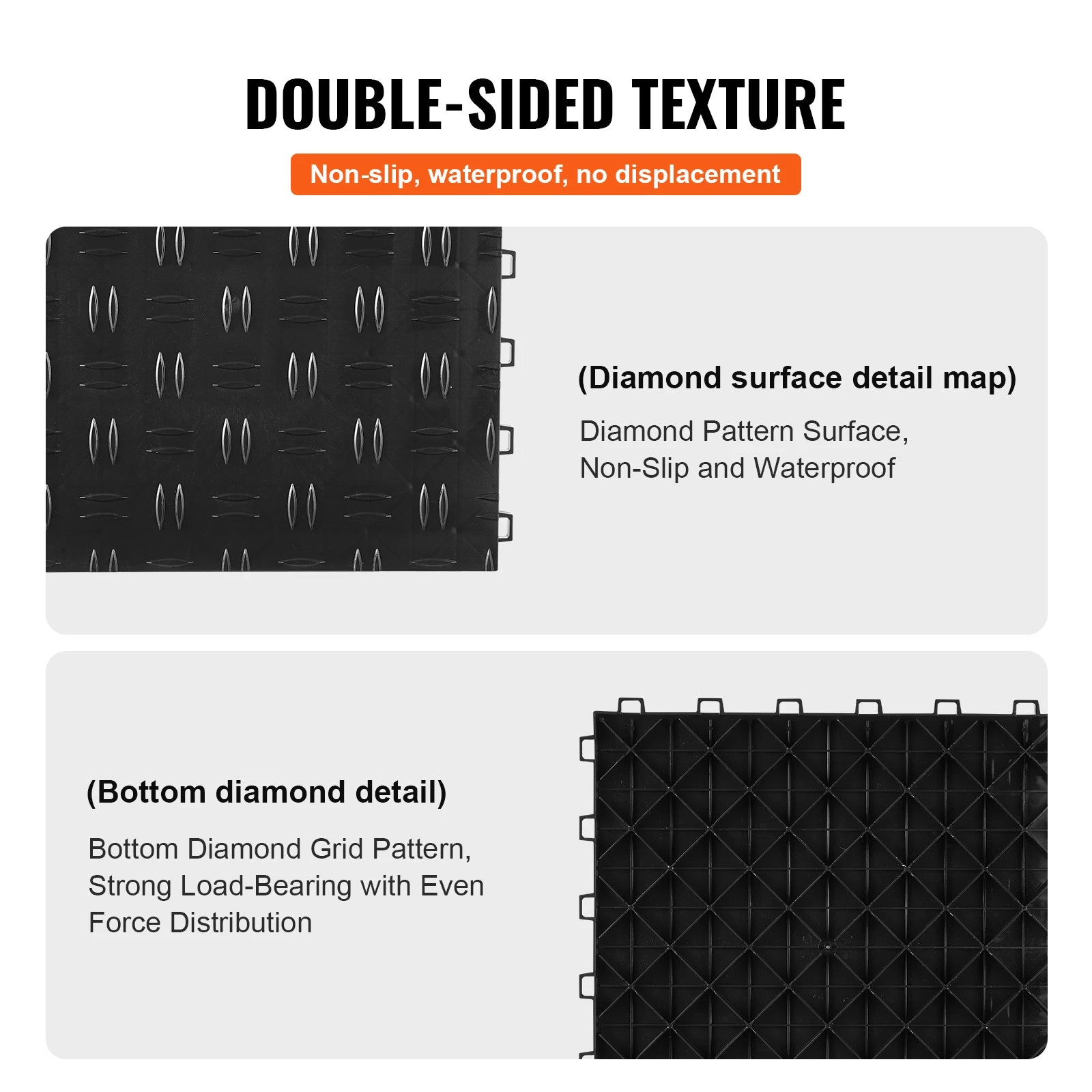 Diamond-Plate Interlocking Garage Floor Tiles (25/50 sq. ft. Packs)