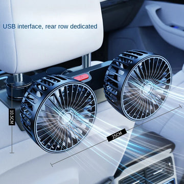 USB Dual-Head Car Cooling Fan
