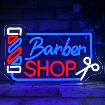 Barber Shop Barber Pole Multi-Color LED Neon Sign
