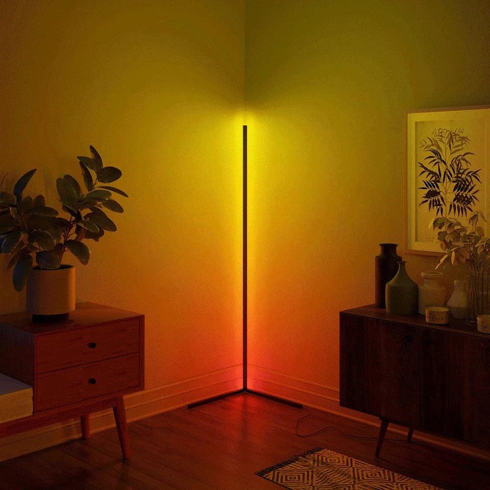 Smart RGB Dream Color Floor Lamp with Music Sync Modern 16 Million Color Changing Standing Mood Light with APP & Remote Control - HexaGara