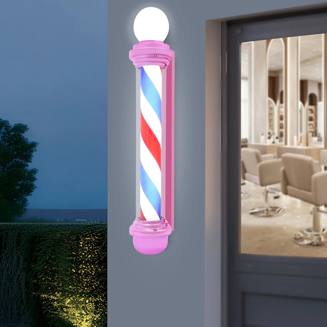 Barber Pole Decorative Lights (Pink, 100cm x 25cm)