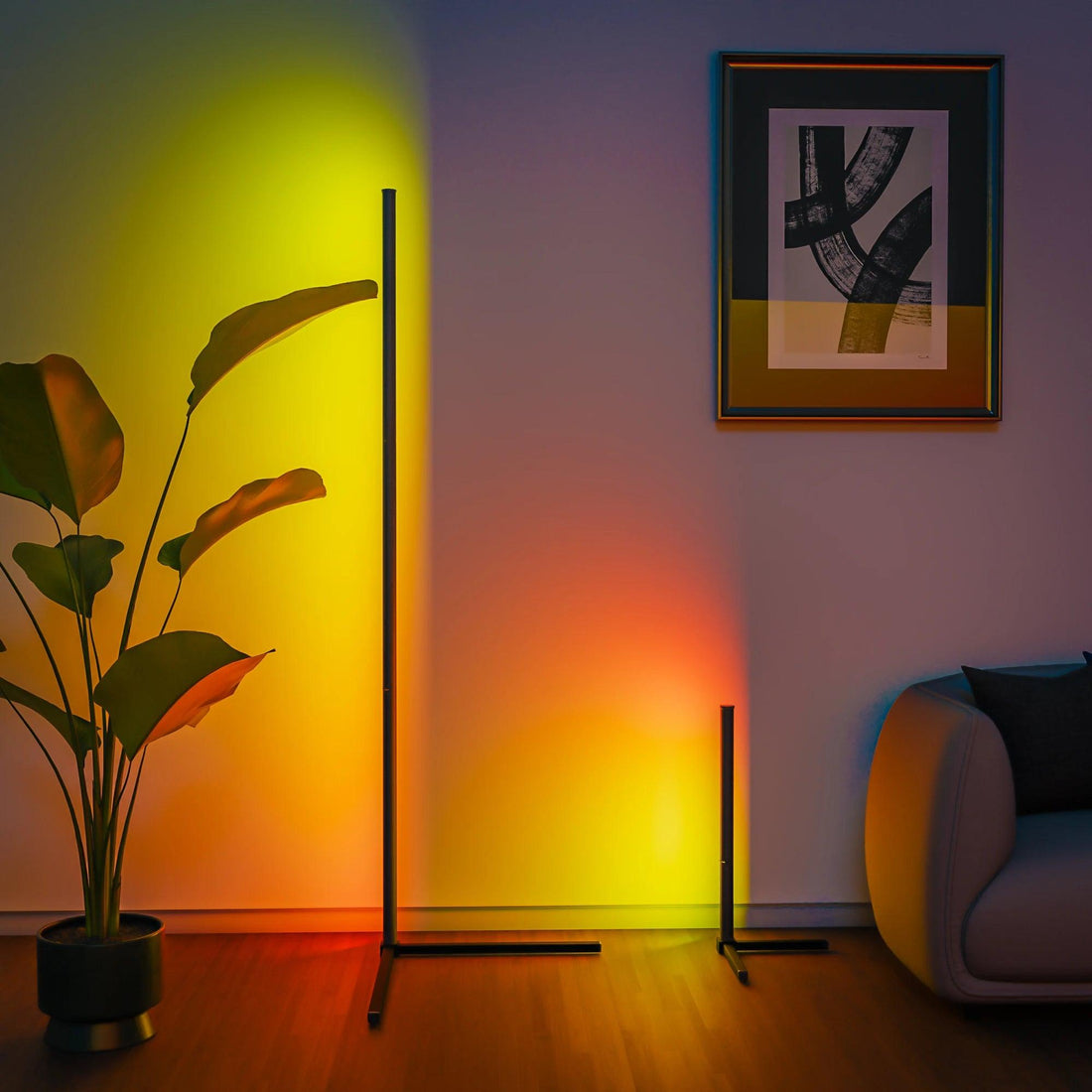 RGB LED Corner Mood Lights Sync with Music - HexaGara