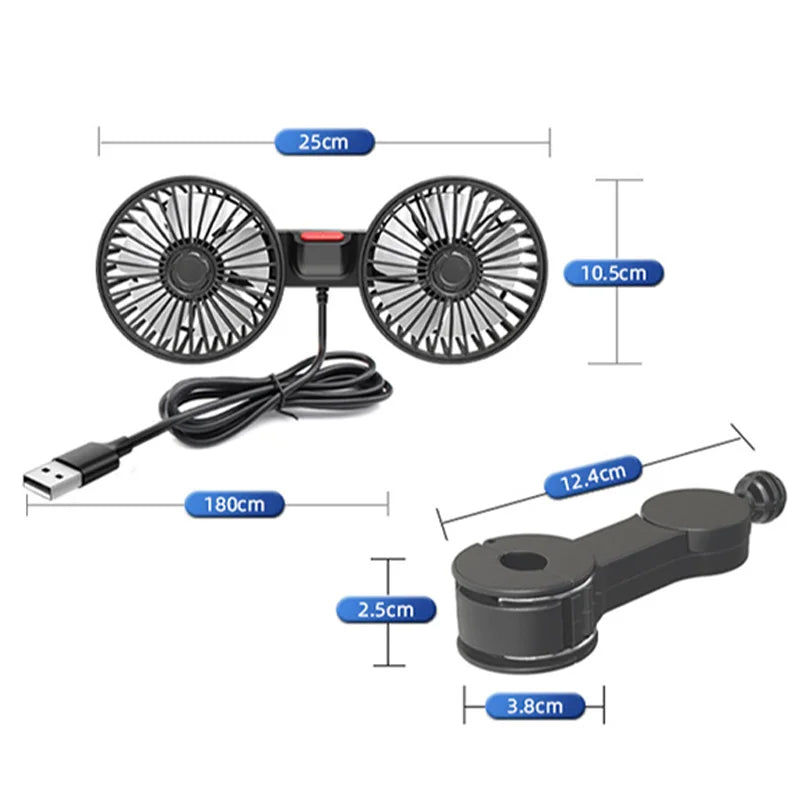Car Seat Back Cooling Fan
