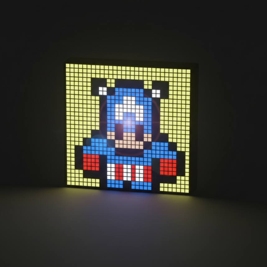 Smart LED Pixel Art Display Frame - 32x32 RGB, App Controlled