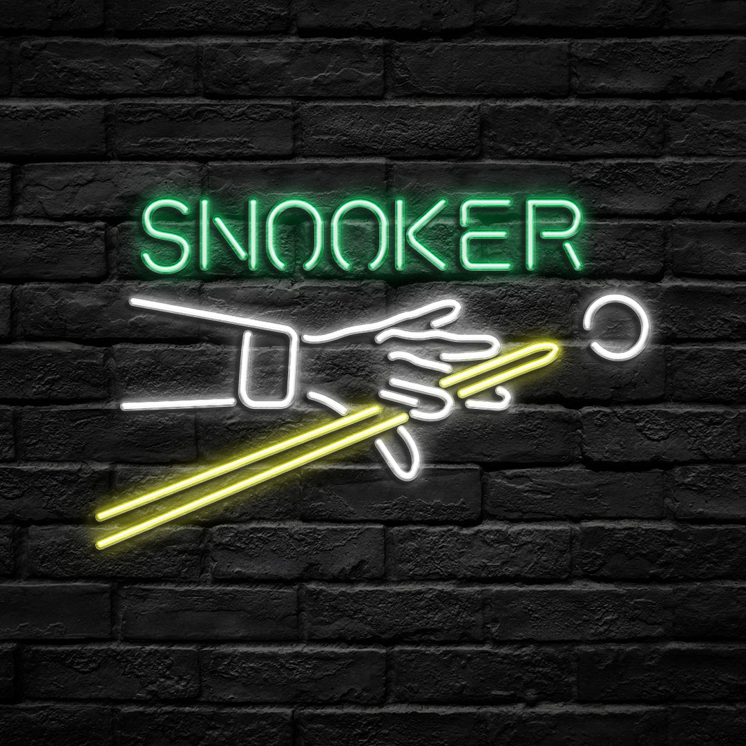 Snooker Game Neon Sign (Traditional Glass)