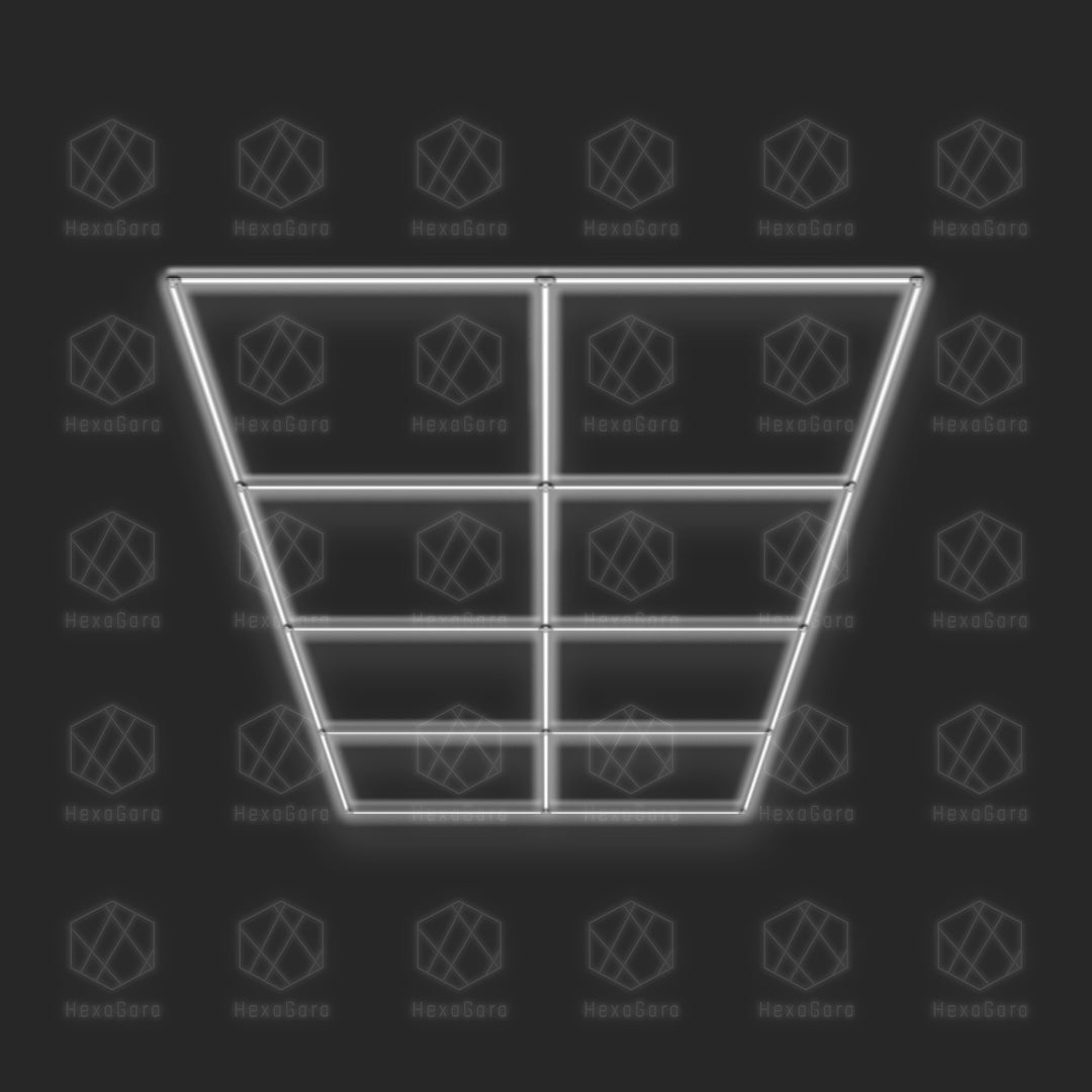 16 Inch Square Light Square LED Light Grid 16'x8' | HexaGara
