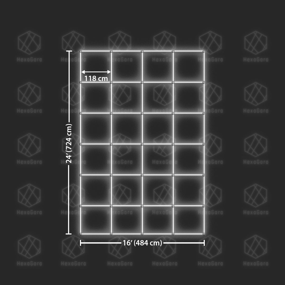 Square Lights - 24 Oversized Squares (24' x 16')